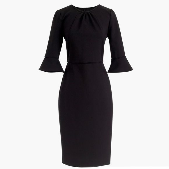 J.Crew Bell-sleeve sheath in stretch ponte dress - Picture 2 of 6